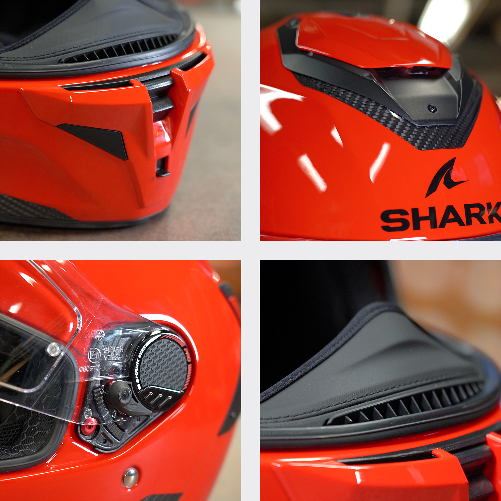 Shark Spartan GT Pro 22-06 helmet red detail